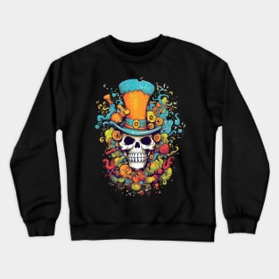 Skull-ting the town with some colorful graffiti Crewneck Sweatshirt